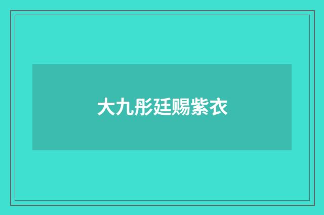 大九彤廷赐紫衣