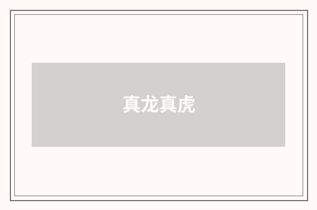 真龙真虎