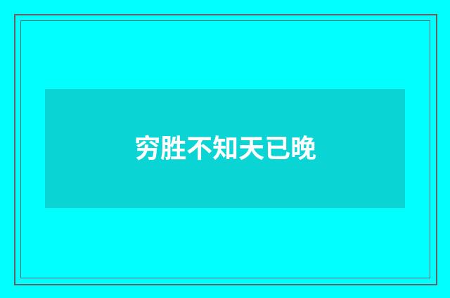 穷胜不知天已晚