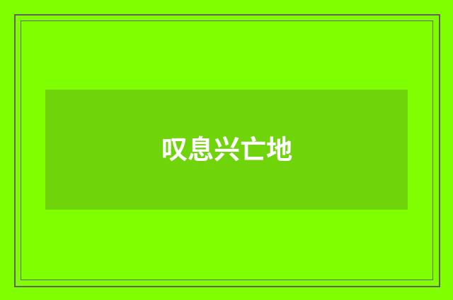 叹息兴亡地