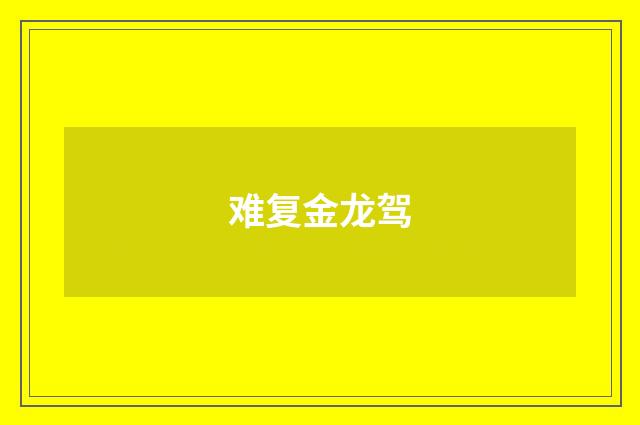 难复金龙驾