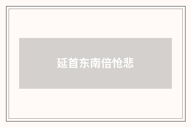 延首东南倍怆悲