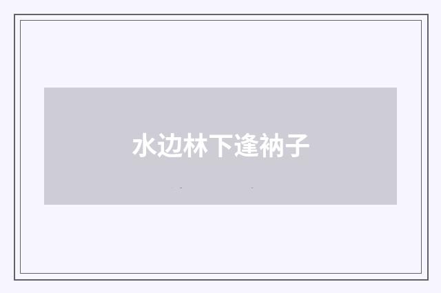 水边林下逢衲子