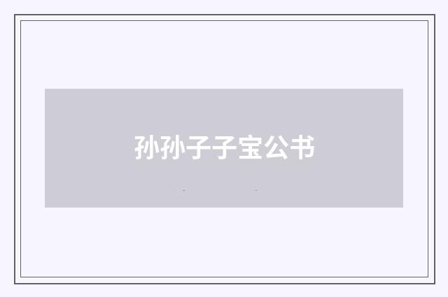 孙孙子子宝公书