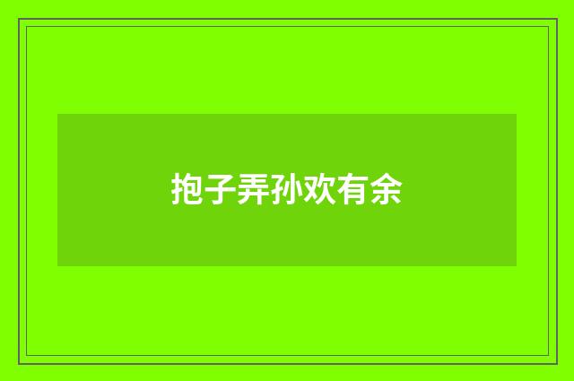 抱子弄孙欢有余