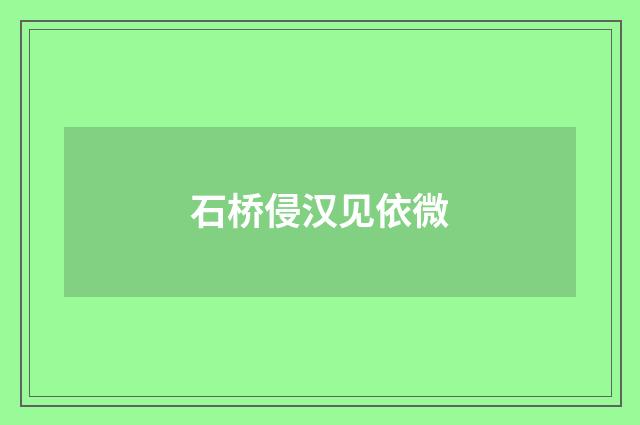 石桥侵汉见依微