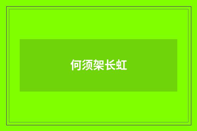 何须架长虹