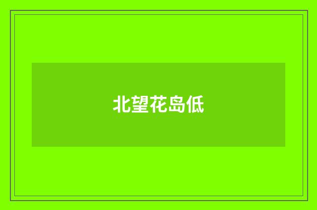 北望花岛低