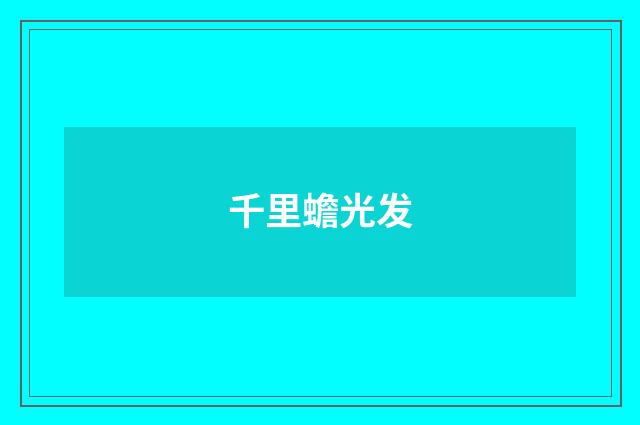 千里蟾光发