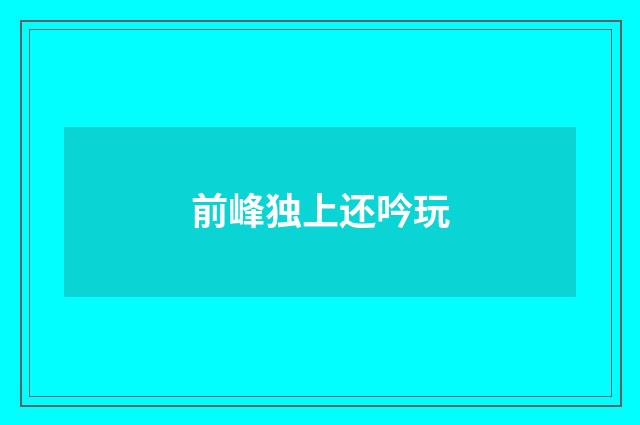 前峰独上还吟玩