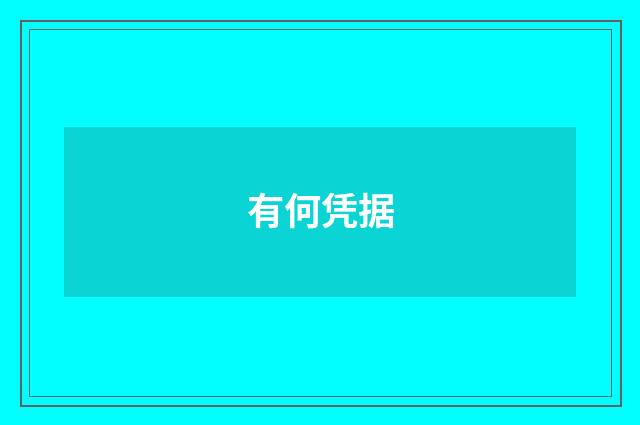 有何凭据