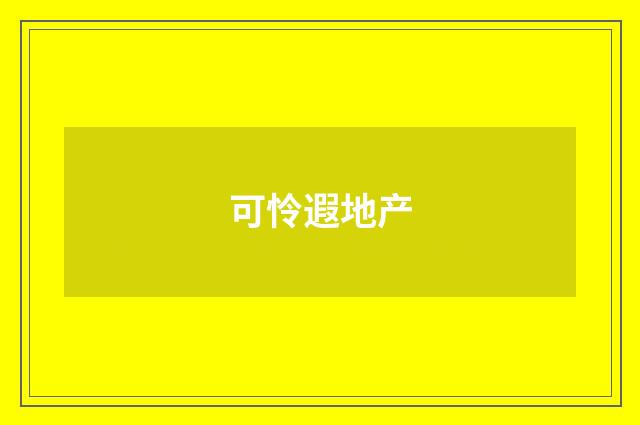 可怜遐地产