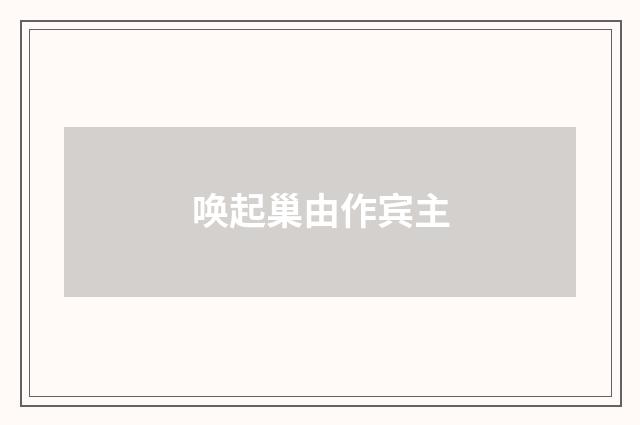 唤起巢由作宾主