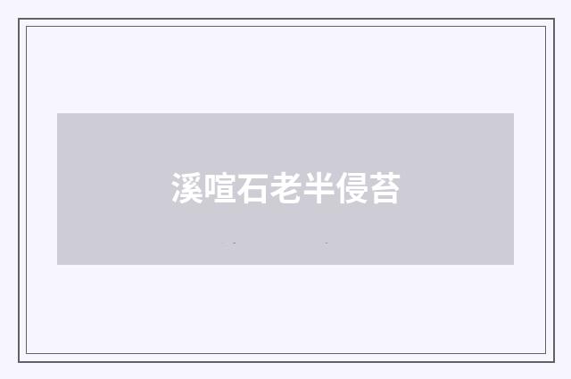 溪喧石老半侵苔