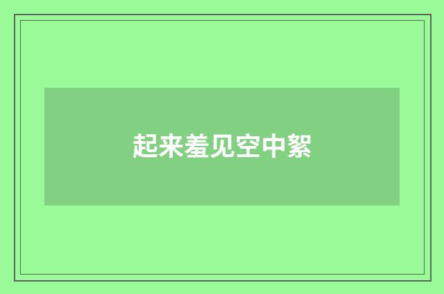起来羞见空中絮