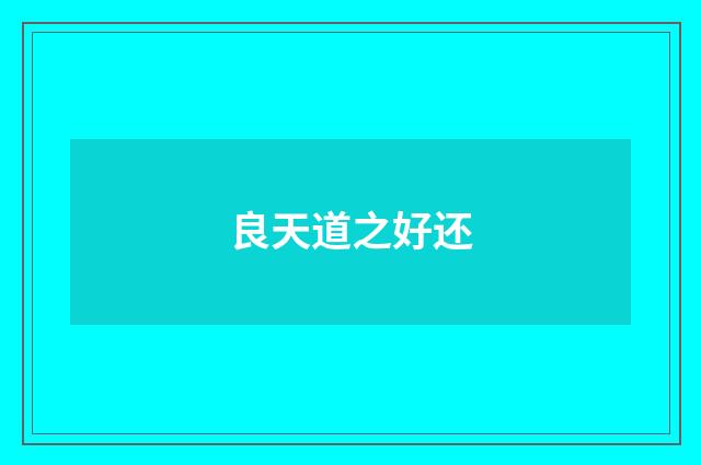 良天道之好还
