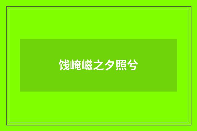 饯崦嵫之夕照兮