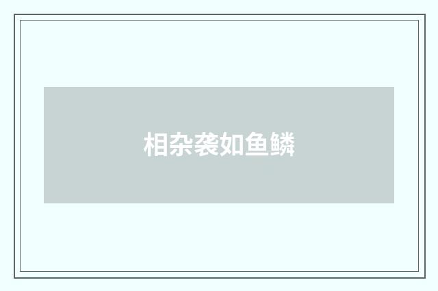 相杂袭如鱼鳞