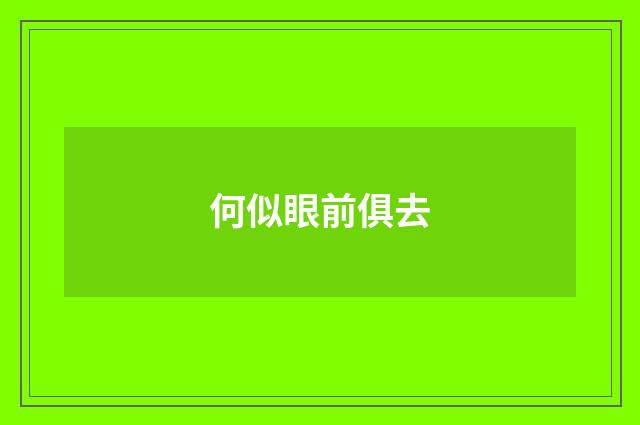 何似眼前俱去