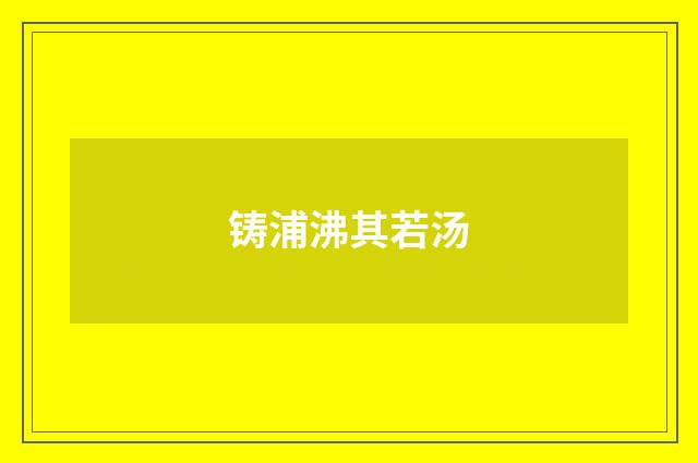铸浦沸其若汤