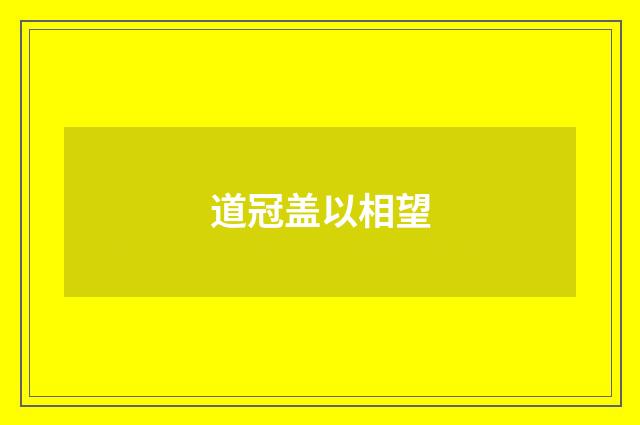 道冠盖以相望