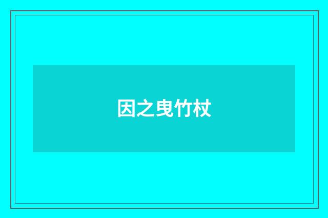 因之曳竹杖