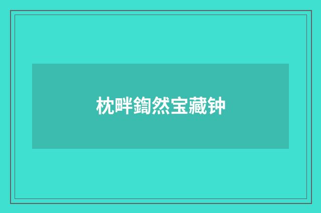 枕畔鍧然宝藏钟