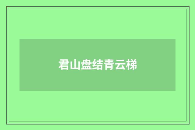 君山盘结青云梯