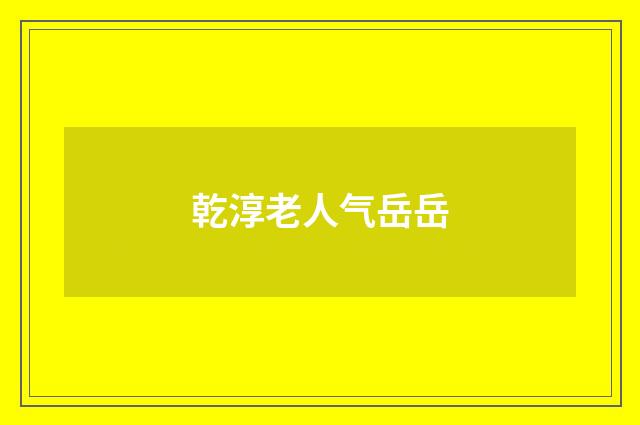 乾淳老人气岳岳