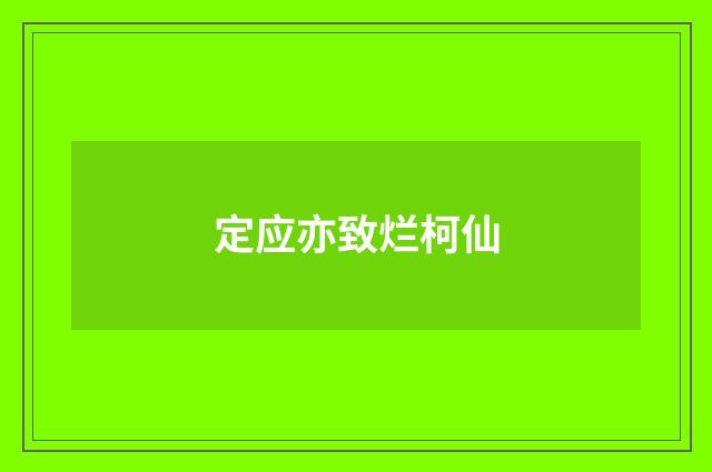 定应亦致烂柯仙
