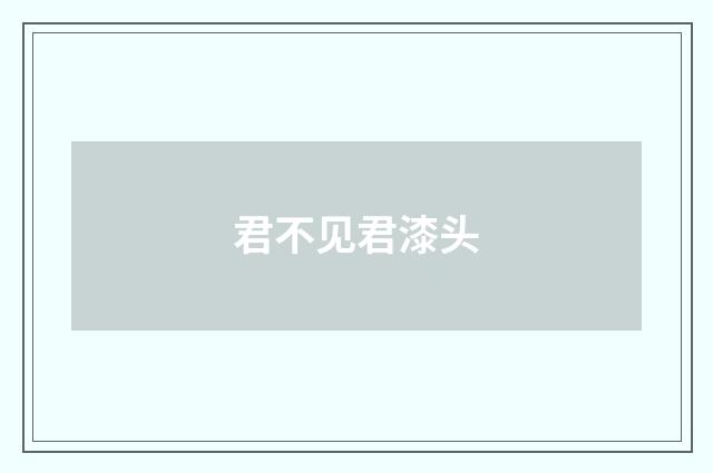 君不见君漆头