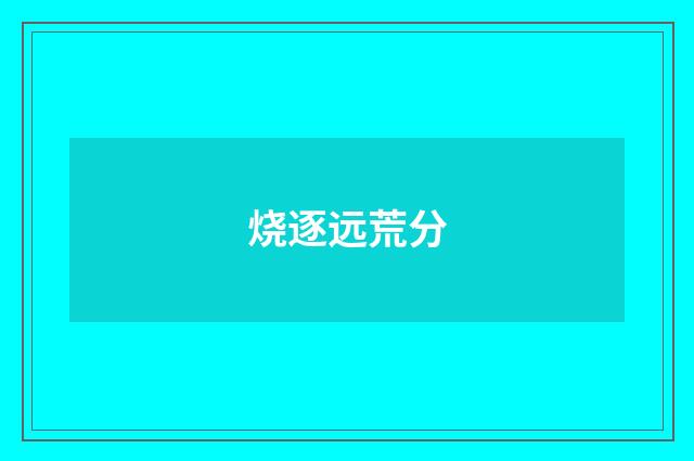 烧逐远荒分
