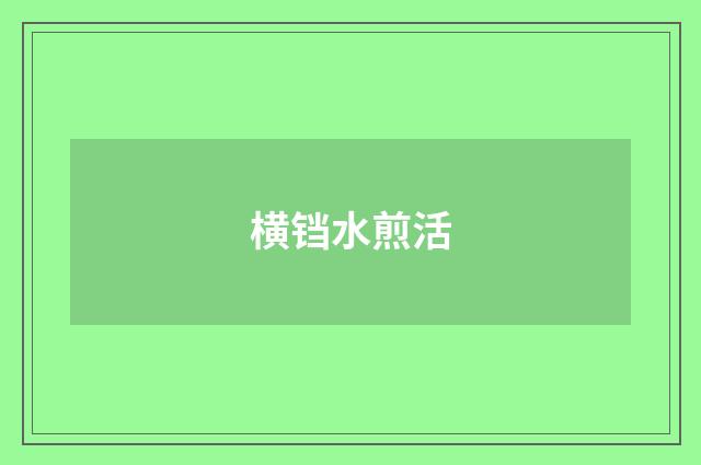 横铛水煎活