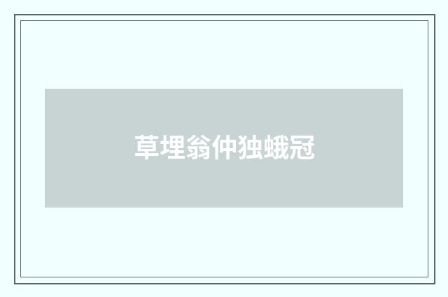 草埋翁仲独蛾冠