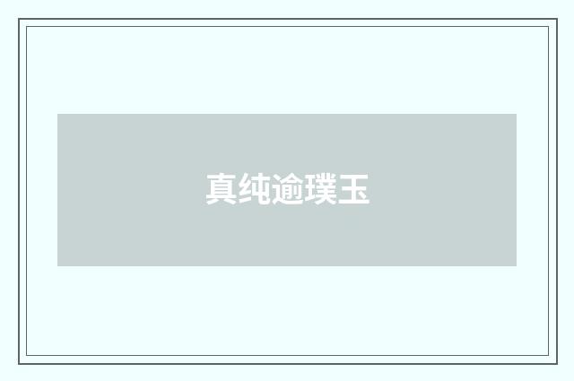 真纯逾璞玉