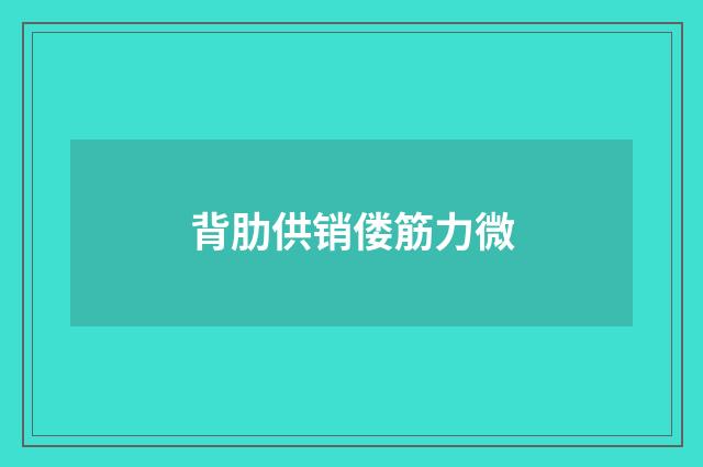 背肋供销偻筋力微