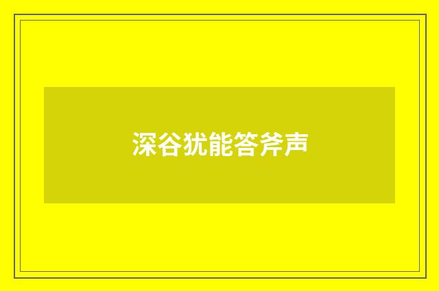 深谷犹能答斧声