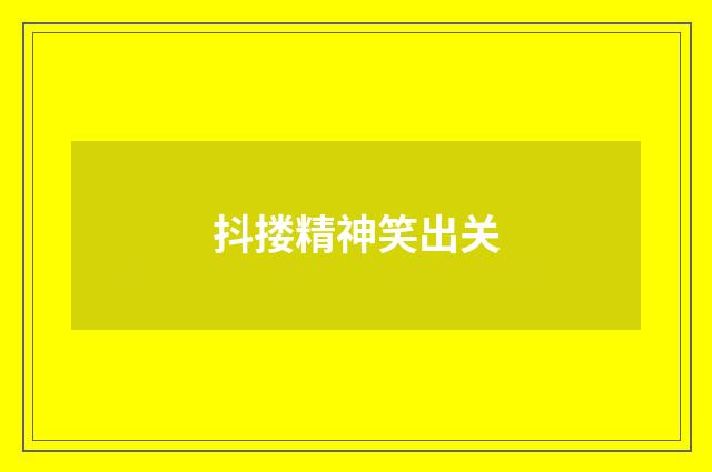 抖搂精神笑出关