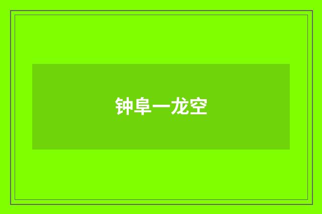 钟阜一龙空