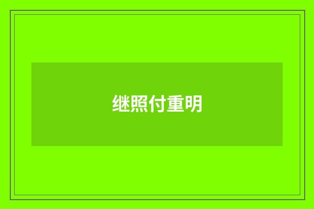 继照付重明