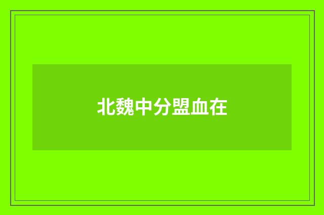 北魏中分盟血在