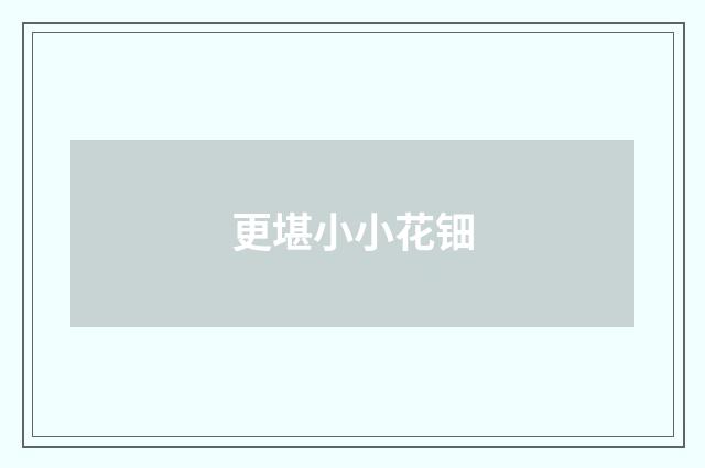更堪小小花钿