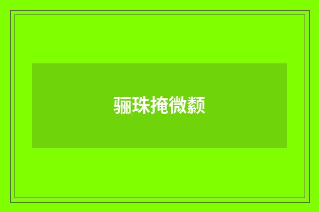 骊珠掩微颣