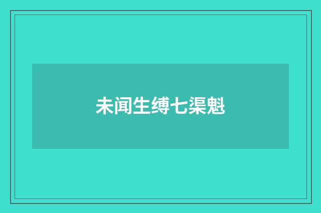 未闻生缚七渠魁