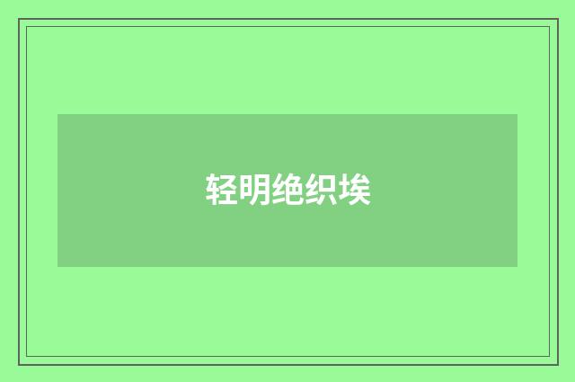 轻明绝织埃