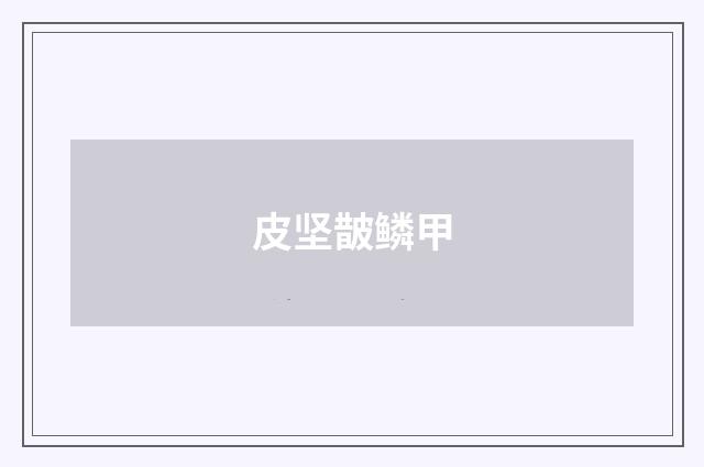 皮坚皵鳞甲