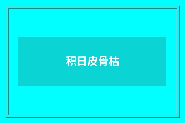 积日皮骨枯