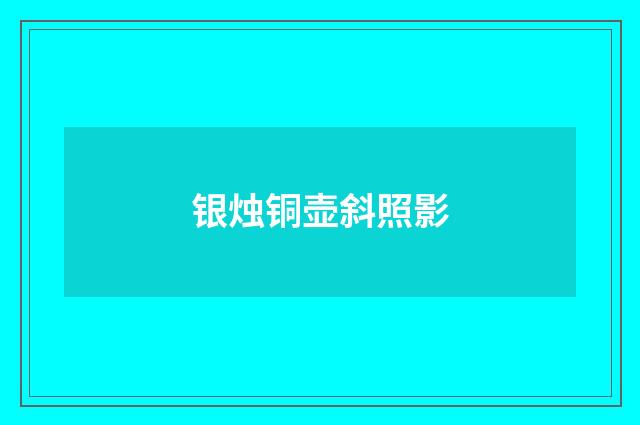 银烛铜壶斜照影