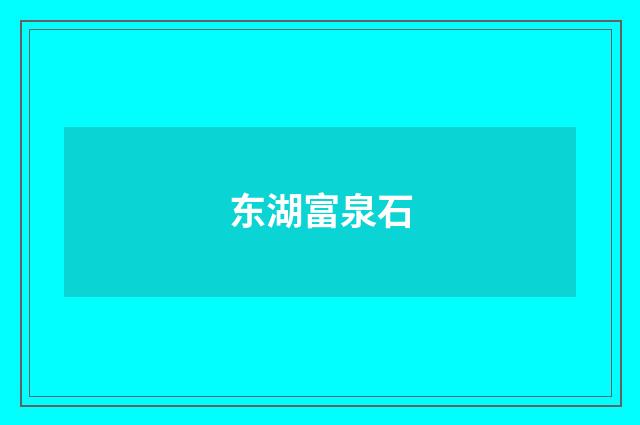 东湖富泉石