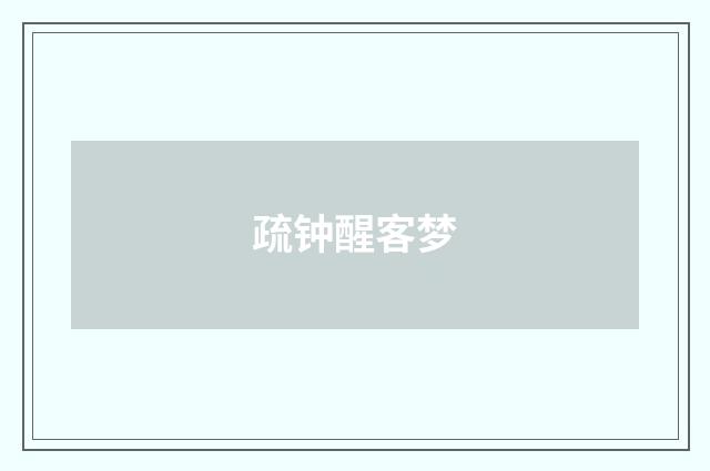 疏钟醒客梦